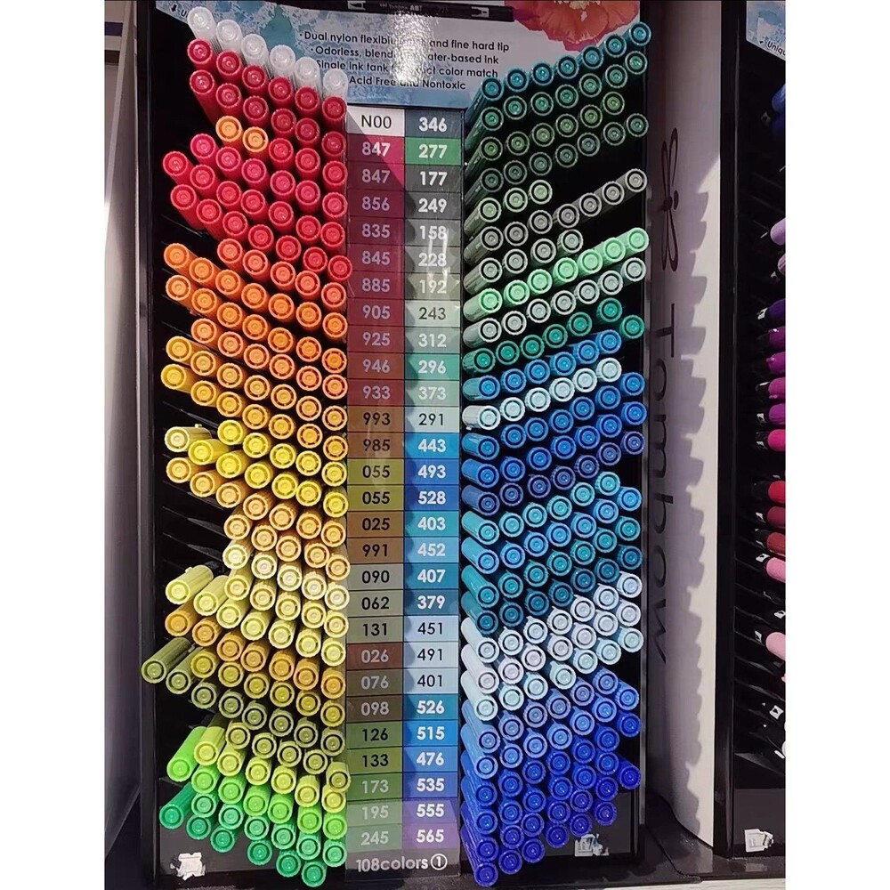 Tombow Marker/Highlighter Dual Brush Pen Water-based Tombow Pack of 6 ABT-535 - Picture 3 of 4